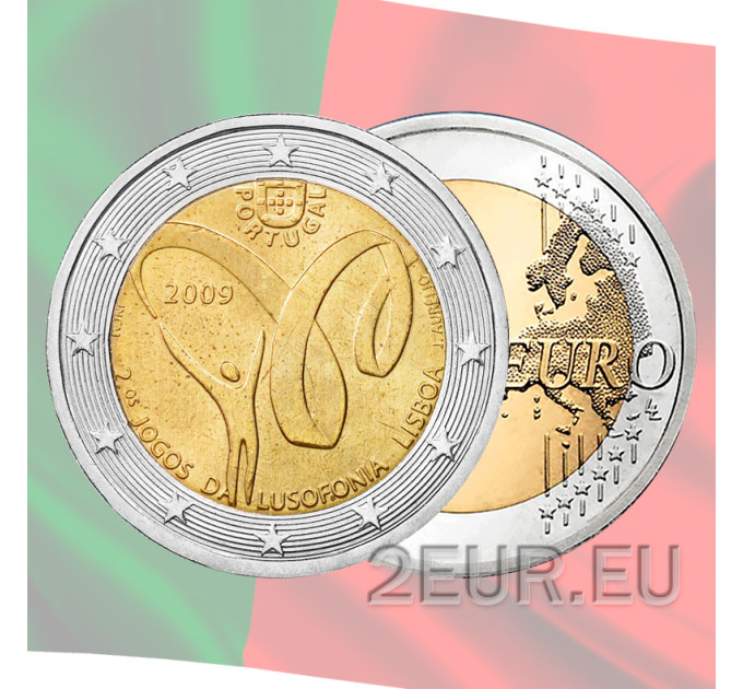 Portugal 2 euros UNC 2009 - Jeux à Lisbonne