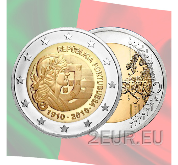 Portugal 2 euros UNC 2010 - Centenaire de la République portugaise
