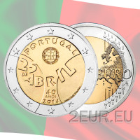 Portugal 2 euros UNC 2014 - 40ème Anniversaire de la Révolution du 25 Avril - Révolution des Œillets