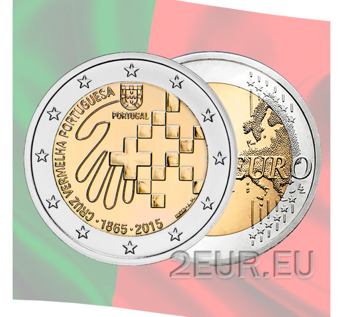Portugal 2 euros UNC 2015 - 150e anniversaire de la Croix-Rouge portugaise