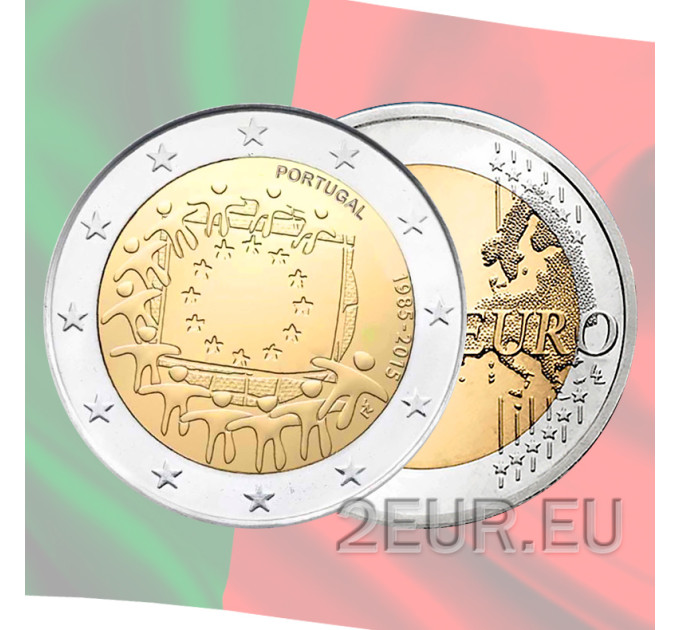 Portugal 2 euros UNC 2015 - 30e anniversaire du drapeau de l'UE
