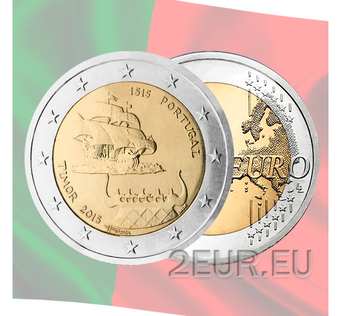 Portugal 2 euros UNC 2015 - 500 ans du premier contact avec le Timor