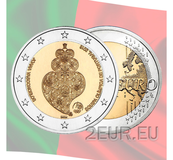 Portugal 2 euros UNC 2016 - Equipe portugaise participant aux Jeux Olympiques de Rio