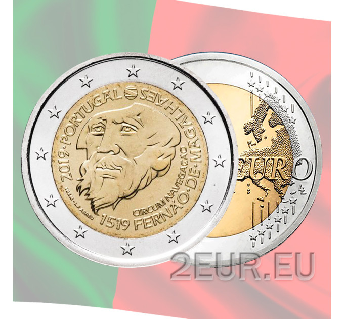 Portugal 2 euros UNC 2019 - 500e anniversaire de la première circumnavigation de la Terre par Magellan