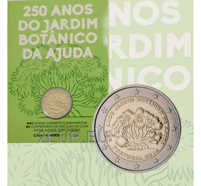 Portugal 2 euros BU 2018 - 250 ans depuis la fondation du jardin botanique d'Ajuda  
