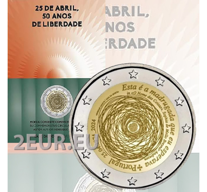 Portugal 2 euros BU 2024 - 50e anniversaire de la révolution des œillets