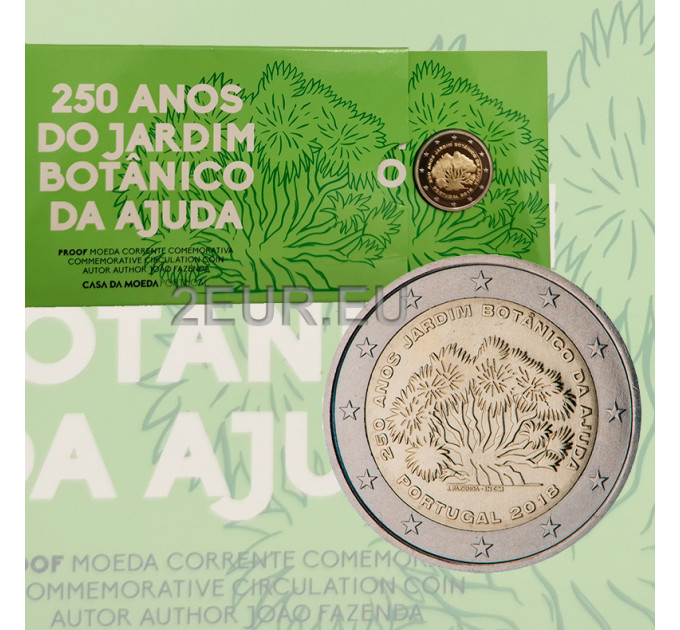 Portugal 2 euros BE 2018 - 250 ans depuis la fondation du jardin botanique d'Ajuda 
