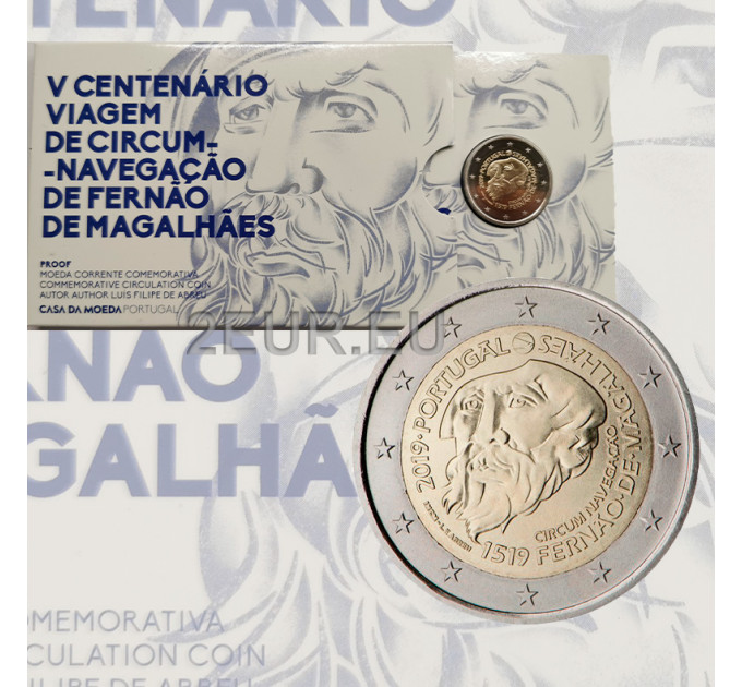 Portugal 2 euros BE 2019 - 500e anniversaire du premier tour du monde de la Terre par Magellan 