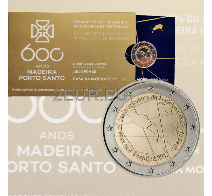 Portugal 2 euros BE 2019 - 600e anniversaire de la découverte de l'île de Madère et de Porto Santo  