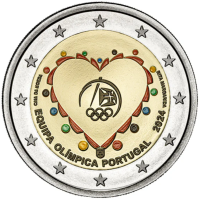 Portugal 2 euros Proof 2024 - Jeux olympiques d'été à Paris - Équipe olympique portugaise