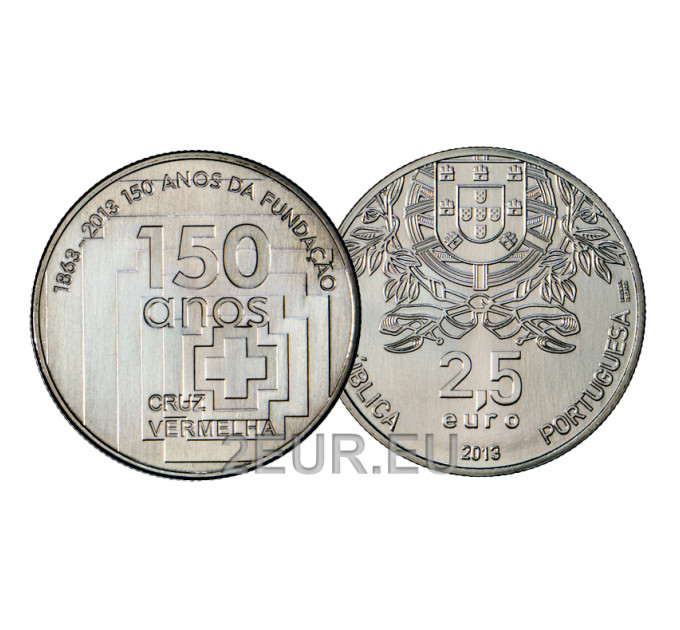 Portugal 2,5 euros UNC 2013 - 150e anniversaire de la Croix-Rouge