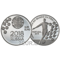 Portugal 2,5 euros UNC 2018 - Coupe du monde de football de la FIFA en Russie