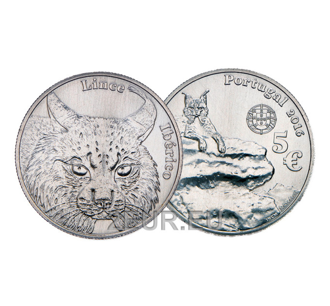 Portugal 5 euros UNC 2016 - Lynx ibérique