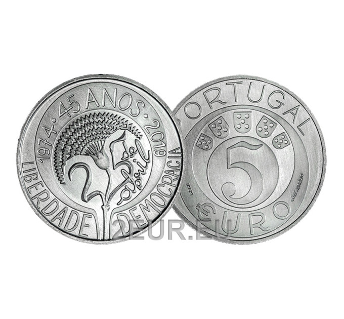 Portugal 5 euros UNC 2019 - 45ème Anniversaire de la Révolution des Œillets