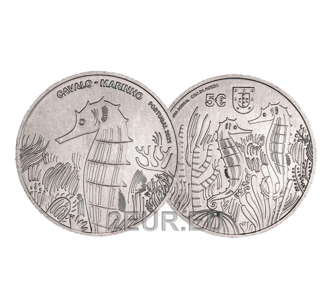 Portugal 5 euros UNC 2021 - L'Hippocampe