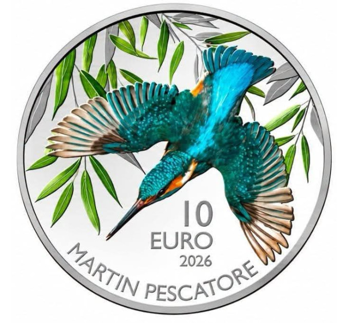 Saint-Marin 10 euros BU 2026 - Martin-pêcheur