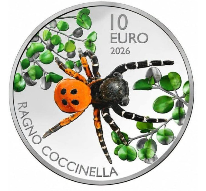 Saint-Marin 10 euros BU 2026 - Coccinelle Araignée