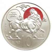 Saint-Marin 10 euros BU 2022 - Calendrier Lunaire Chinois - "Bœuf"