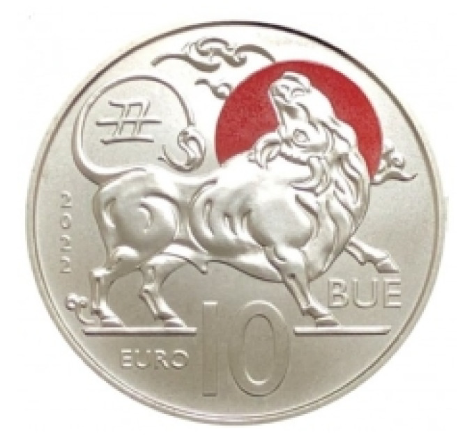 Saint-Marin 10 euros BU 2022 - Calendrier Lunaire Chinois - "Bœuf"