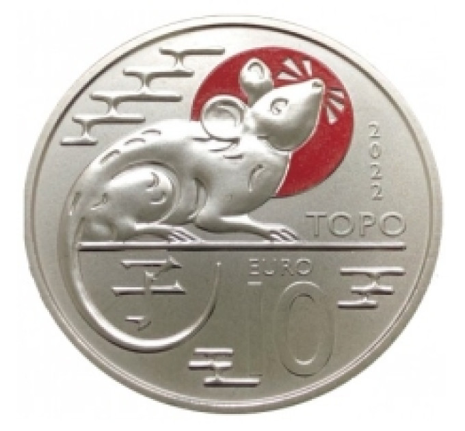 Saint-Marin 10 euros BU 2022 - Calendrier Lunaire Chinois - "Rat"