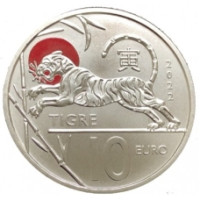 Saint-Marin 10 euros BU 2022 - Calendrier Lunaire Chinois - "Tigre"
