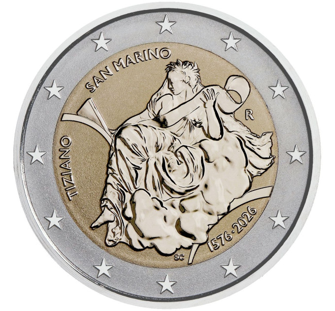 Saint-Marin 2 euros Proof Reverse 2026 - 450 ans après la mort du Titien