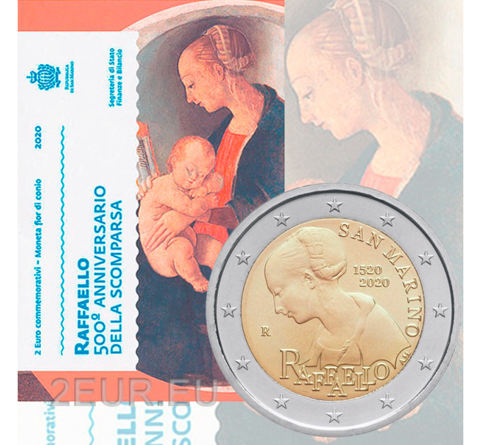 Saint-Marin 2 euros BU 2020 - 500e anniversaire de la mort de Raphaël