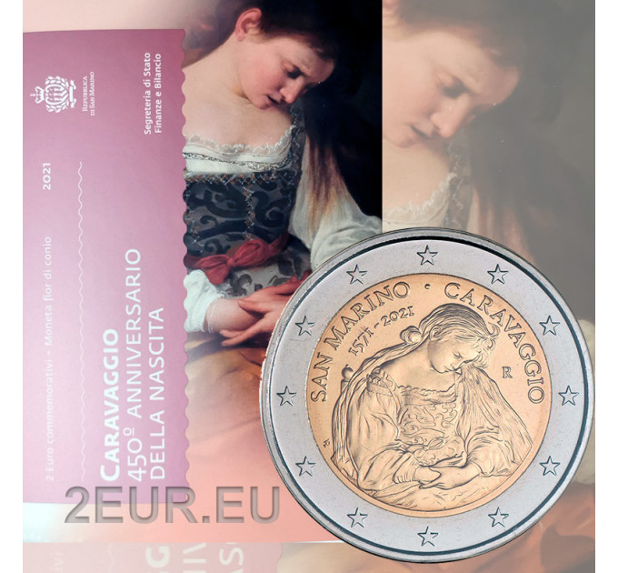 Saint-Marin 2 euros BU 2021 - 450e anniversaire de la naissance du Caravage