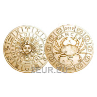 Saint Marin 5 euro UNC 2019 - "Signes du zodiaque - Cancer"