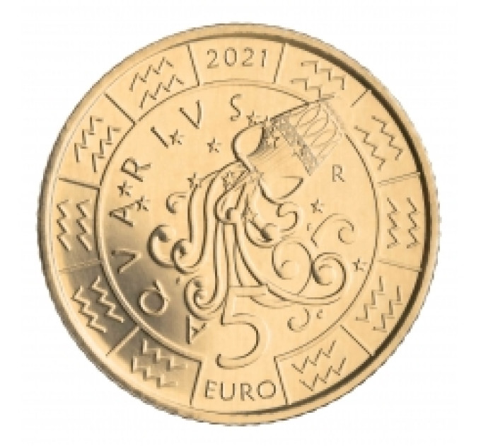 Saint Marin 5 euro UNC 2021 - "Zodiaque Verseau"