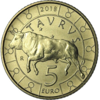 Saint Marin 5 euro UNC 2018 - "Taureau"