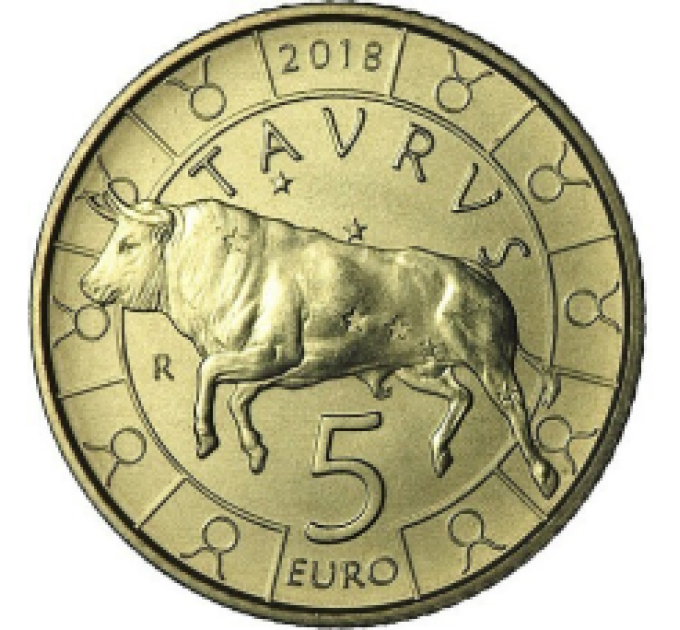 Saint Marin 5 euro UNC 2018 - "Taureau"