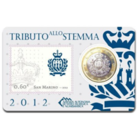 Saint-Marin 1 EURO BU 2012 - 1 EURO + TIMBRE