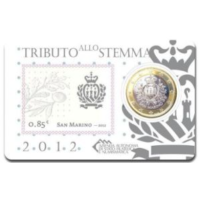 Saint-Marin 1 EURO BU 2012 - 1 EURO + TIMBRE