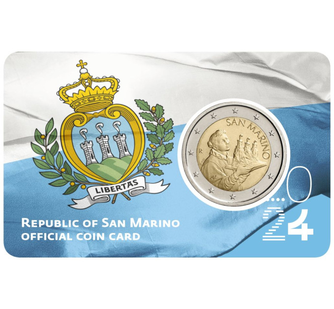 Saint-Marin 2 EURO BU 2024 - Drapeau de la République de Saint-Marin
