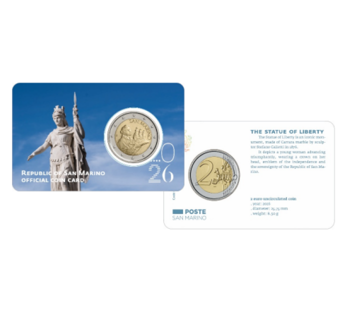 Saint-Marin 2 EURO BU 2026 - 150e anniversaire de la Statue de la Liberté