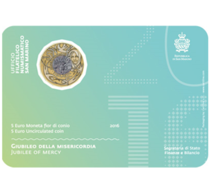 Saint-Marin 5 EURO BU 2016 - Jubilé de la Miséricorde