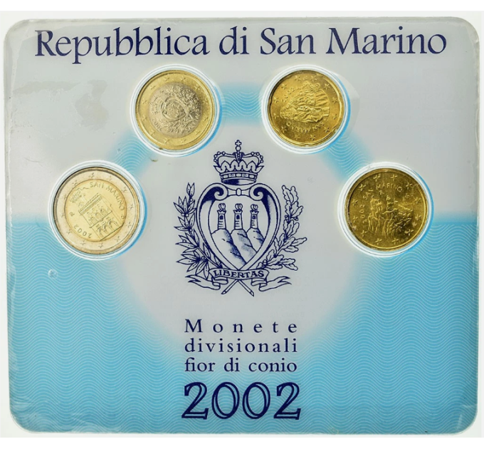 Saint-Marin BU 2002 - 20+50 cent +1+2 euro