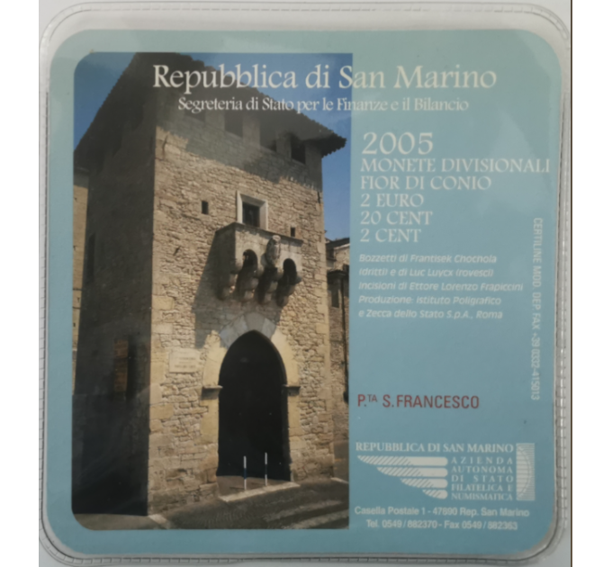 Saint-Marin BU 2005 - 2+20cent +2euro