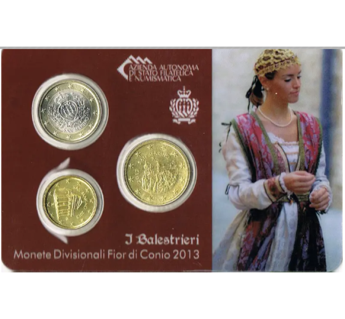 Saint-Marin BU 2013 - 10 Cent + 50 Cent + 1 Euro