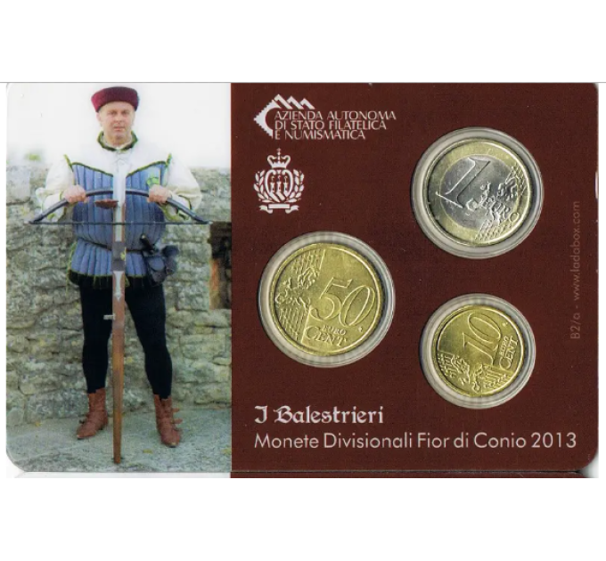 Saint-Marin BU 2013 - 10 Cent + 50 Cent + 1 Euro