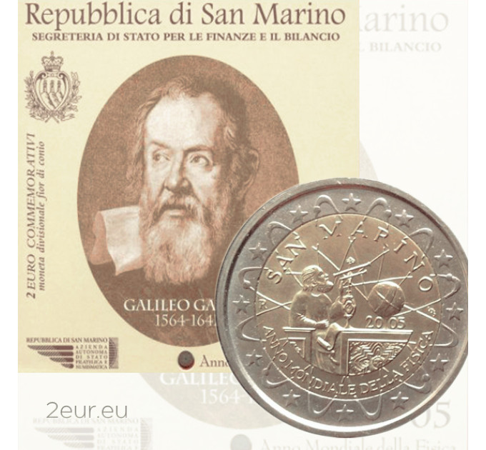 Saint-Marin 2 euros BU 2005 - Galilée