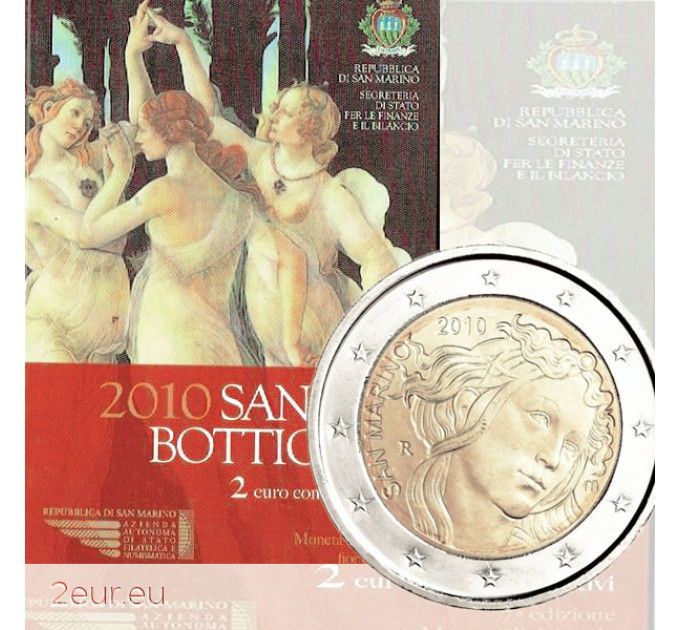 Saint-Marin 2 euros BU 2010 - 500 Anniversaire de la Mort de Sandro Botticelli