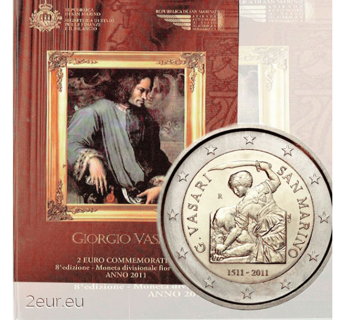 Saint-Marin 2 euros BU 2011 - 500e anniversaire de la naissance de Giorgio Vasari