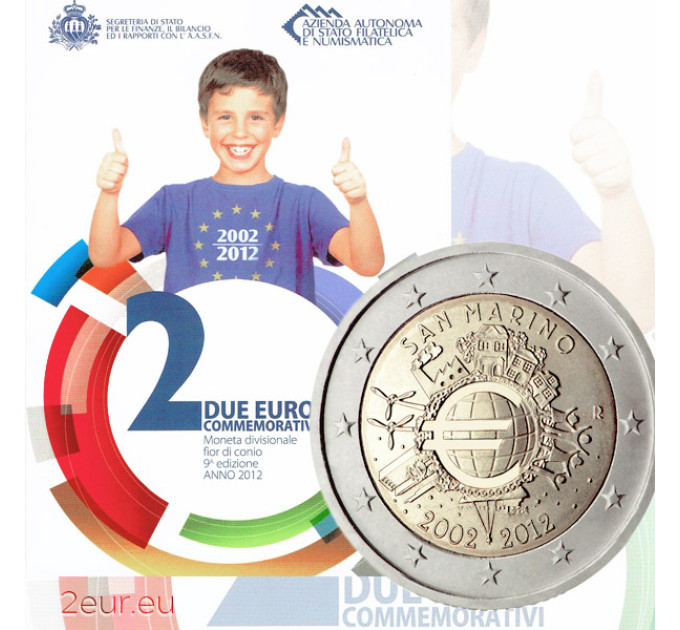Saint-Marin 2 euros BU 2012 - 10 ans d'Euro Cash