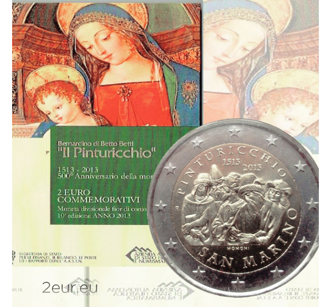 Saint-Marin 2 euros BU 2013 - 500e anniversaire de la mort de Pinturicchio