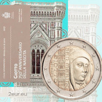 Saint-Marin 2 euros BU 2017 - 750e anniversaire de la naissance de Giotto di Bondone