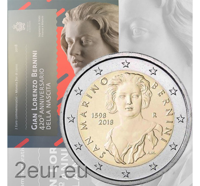 Saint-Marin 2 euros BU 2018 - 420e anniversaire de la naissance de Gian Lorenzo Bernini