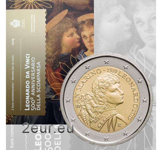 Saint-Marin 2 euros BU 2019 - 500e anniversaire de la mort de Léonard de Vinci