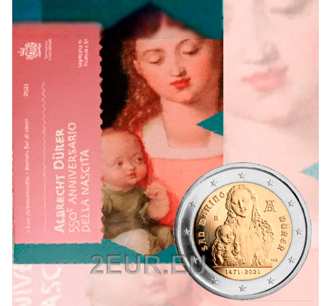 Saint-Marin 2 euros BU 2021 - 550e anniversaire de la naissance d'Albrecht Dürer